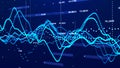 Stock market graph. Big data visualization. investment graph concept. 3d rendering Royalty Free Stock Photo