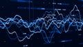 Stock market graph. Big data visualization. investment graph concept. 3d rendering Royalty Free Stock Photo
