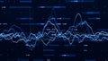 Stock market graph. Big data visualization. investment graph concept. 3d rendering Royalty Free Stock Photo
