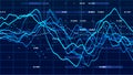 Stock market graph. Big data visualization. investment graph concept. 3d rendering Royalty Free Stock Photo