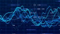 Stock market graph. Big data visualization. investment graph concept. 3d rendering Royalty Free Stock Photo