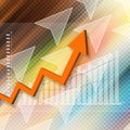 Stock Market Graph Colorful elegant on abstract background