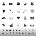 Stock market icons on white background Royalty Free Stock Photo