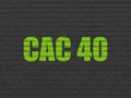 Stock market indexes concept: CAC 40 on wall background