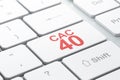 Stock market indexes concept: CAC 40 on computer keyboard background