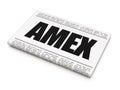 Stock market indexes concept: newspaper headline AMEX