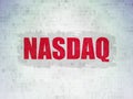 Stock market indexes concept: NASDAQ on Digital Data Paper background Royalty Free Stock Photo