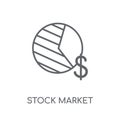Stock market linear icon. Modern outline Stock market logo conce
