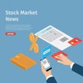 Stock Market News Internet Info Page Illustration