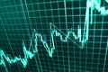 Stock market quotes graph. Royalty Free Stock Photo