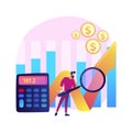 Stock market research vector concept metaphor Royalty Free Stock Photo