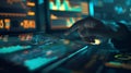 Stock market trader analyzing financial data
