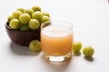 Amla or avla juice, pickle, supari, murabba, chyawanprash Royalty Free Stock Photo