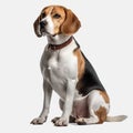 Pure and Playful Beagle Pup on a White Background Royalty Free Stock Photo