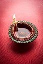 Stock photo of beautiful diwali diya