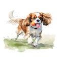 Furry Friends: Captivating Images of Cavaliers Playing with Their Owners AI Generated