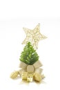 Stock Photo:Collection of golden Christmas baubles Royalty Free Stock Photo