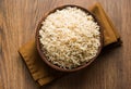 Cooked or steamed Brown basmati rice served in bowl Royalty Free Stock Photo