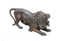 Stock Photo:a copper lion sculpture Royalty Free Stock Photo