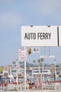 Stock photo depicts a vibrant and inviting scene of a car ferry terminal