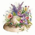 Spring Forward in Style: Easter Hats and Bonnets with Floral Touches AI Generated