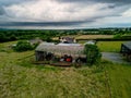 Stock photo features an old iron tractor in the countryside of Kent, England Royalty Free Stock Photo