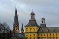 spires of the university building in Bonn and the spires of the Bonner Muenster