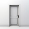 Realistic Metal Door On White Background