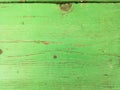 Green Painted Wooden Plank with Textured Weathered Look