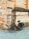 Stock photo of French bicycle in Bordeaux. Royalty Free Stock Photo