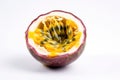Stock photo of fresh Passion-fruit on a pristine white background. The Passion-fruit is perfectly ripe and bursting with flavor