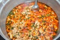 Stock Photo - fried chicken with basil