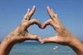 Heart made from hands Royalty Free Stock Photo