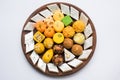 Indian sweets for diwali festival or wedding, selective focus Royalty Free Stock Photo