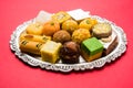 Indian sweets for diwali festival or wedding, selective focus Royalty Free Stock Photo