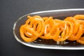 Indian sweet food Jalebi or Jilbi or Imarati