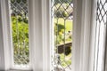 Stock Photo of a Leaded Glass Window