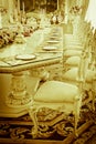 Stock Photo - Luxury Grand Dinning Room & Living Room Royalty Free Stock Photo