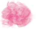 Pink water color graphic brush strokes patches effect background. Royalty Free Stock Photo