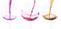 Stock photo of three wine glasses Royalty Free Stock Photo