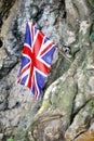 Stock Photo - United Kingdom flag embroidered on Hellfire Pass i