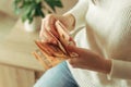 Stock photo of some hands counting money