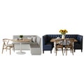 Collection of Modern and Rustic Banquette Dining Sets Royalty Free Stock Photo