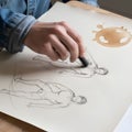 Human Figure Sketching â Art and Craftsmanship Concept Royalty Free Stock Photo