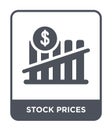 stock prices icon in trendy design style. stock prices icon isolated on white background. stock prices vector icon simple and Royalty Free Stock Photo