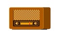 Stock retro radio icon. Vintage radio broadcast broadcasting communication flat design illustration