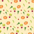 stock seamless vegetable pattern on light background