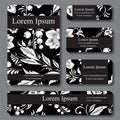 Stock set of busines card. decorative ornament. template