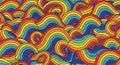 Psychedelic Rainbow Waves Abstract Pattern Background Keywords: abstract, background, rainbow Royalty Free Stock Photo