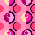 Seamless Abstract Dots And Circles Retro Style Pattern, Vector Illustration EPS 10. Royalty Free Stock Photo